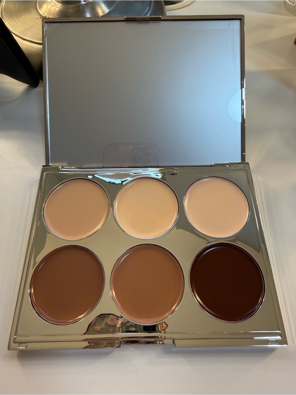 ICONIC London 6-Shade Cream Concealer & Contour Palette - Light to Deep Brown